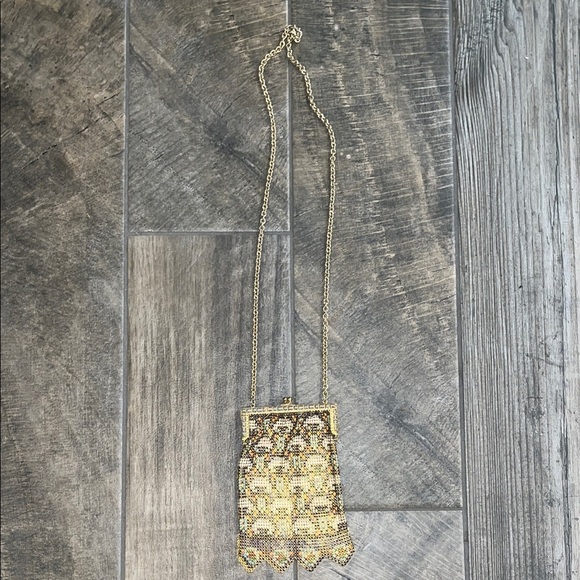 Vintage Gold Mini metal mesh Bag, gold,blue,cream,gray, green,wine & teal. - Picture 4 of 4